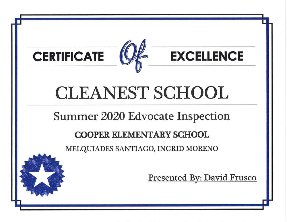 Certificate of Excellence